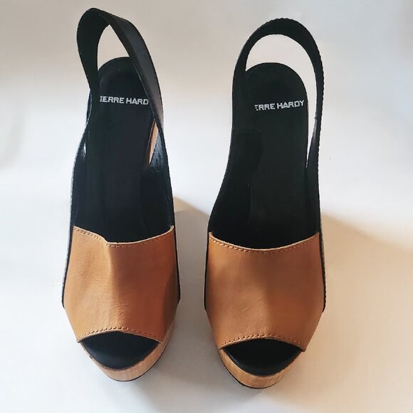 Pierre Hardy Black and Brown Wedge Heels - Picture 3 of 8